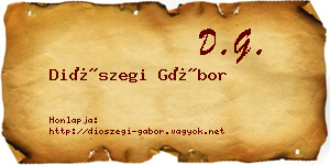 Diószegi Gábor névjegykártya