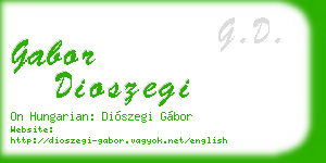 gabor dioszegi business card